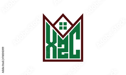 XZC initial letter real estate builders logo design vector. construction, housing, home marker, property, building, apartment, flat, compartment, business, corporate, house rent, rental, commercial photo