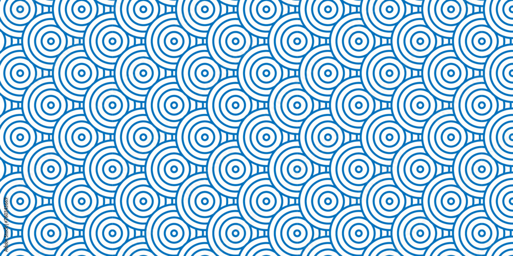 Overlapping Pattern Minimal diamond geometric waves spiral transparent and abstract circle wave line. blue seamless tile stripe geometric create retro square line backdrop pattern background.