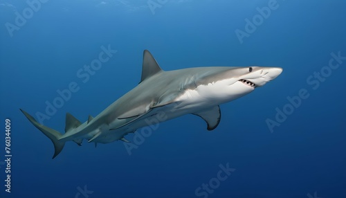 A Hammerhead Shark Patrolling The Edge Of A Drop O Upscaled 5