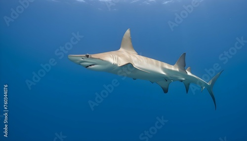 A Hammerhead Shark With Its Distinctive Hammer Sha