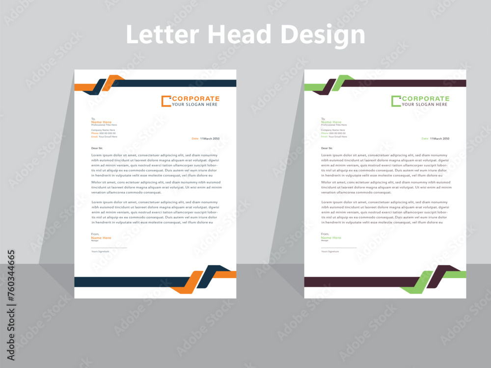 Obraz premium Letter Head design,