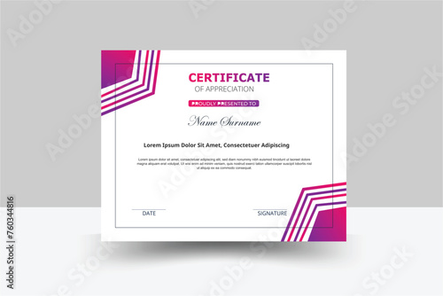 Certificate Design Of Achievement Template