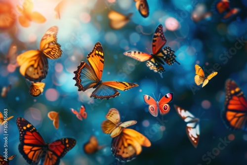 flock of beautiful butterfly background explore the beauty