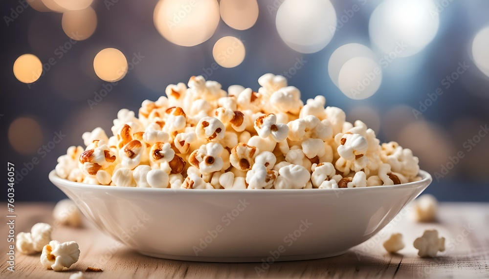 Popcorn with caramel in white bowl
Popcorn with caramel in white bowl