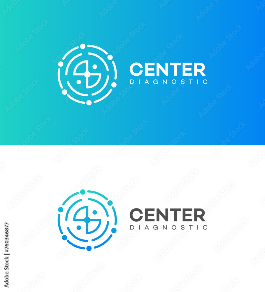Diagnostic center logo Icon Brand Identity Sign Symbol Template