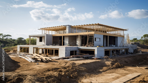 Outdoor view of House under construction ©  Mohammad Xte