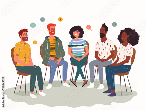 A support group meeting offers a safe space for individuals facing similar challenges to share experiences and offer encouragement to one another. 