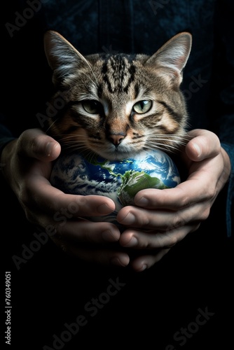 A cats paw gently holding Earth8K resolution