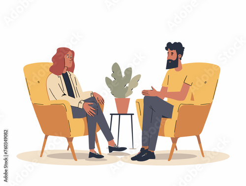  A therapy session provides a confidential space for an individual to discuss their personal struggles and receive guidance from a mental health professional. 