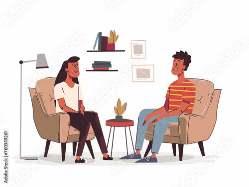  A therapy session provides a confidential space for an individual to discuss their personal struggles and receive guidance from a mental health professional. 