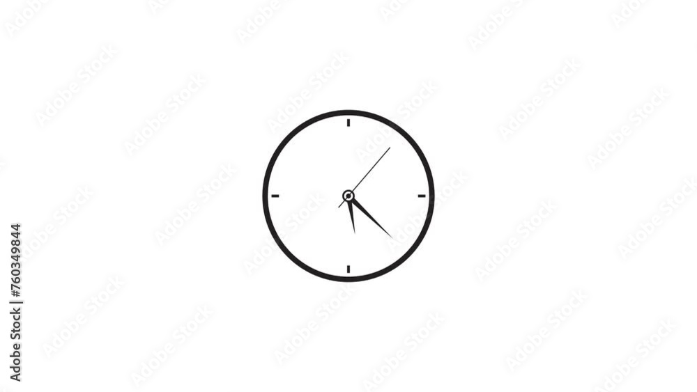 circle clock animated with white background. 4k video circle clock animated with white background. 4k video