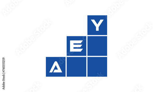 AEY initial letter financial logo design vector template. economics, growth, meter, range, profit, loan, graph, finance, benefits, economic, increase, arrow up, grade, grew up, topper, company, scale photo