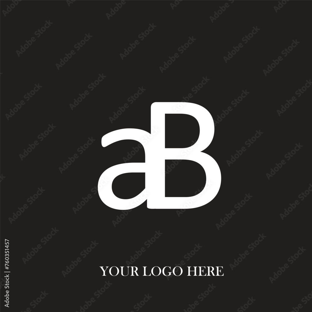 Obraz premium AB initial letter logo