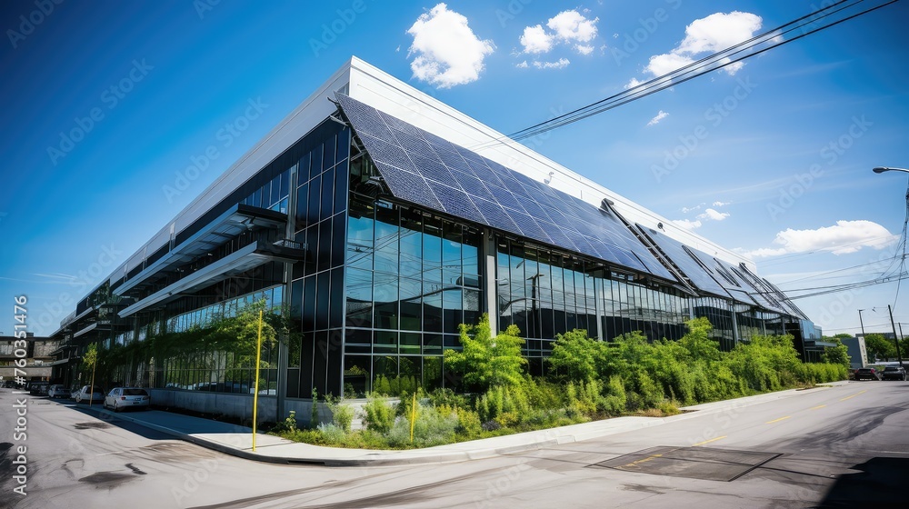Obraz premium warehouse commercial factory building illustration production facility, machinery equipment, assembly construction warehouse commercial factory building