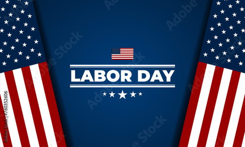 Happy labor day in United States of America background vector illustration