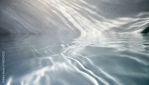 Serene Waters: Blurred Water Ripples with Sunlight Shadow on White