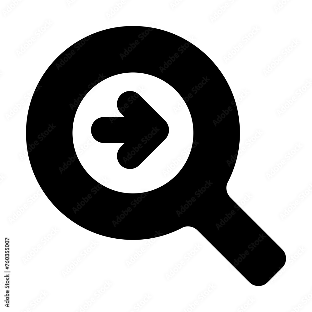 Magnifying Glass Right Arrow Icon Magnifying Glass Right Arrow Icon