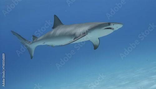 A Hammerhead Shark Patrolling The Edge Of A Drop O © Shifa