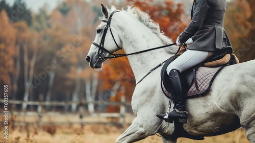 A horse ridden by its master