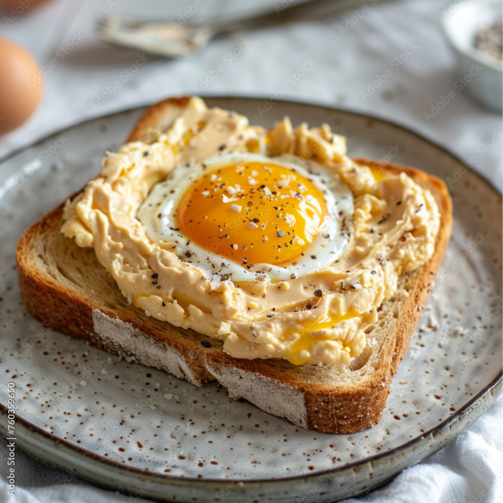 toast with egg spread toast with egg spread