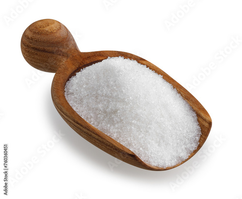 sugar in scoop isolated on white