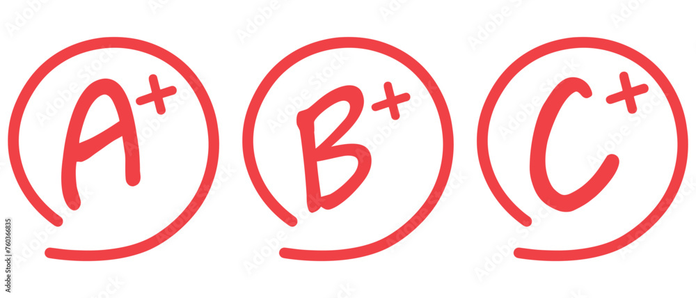 grade A plus sign, grading sign of students in the educational system grade A plus sign, grading sign of students in the educational system