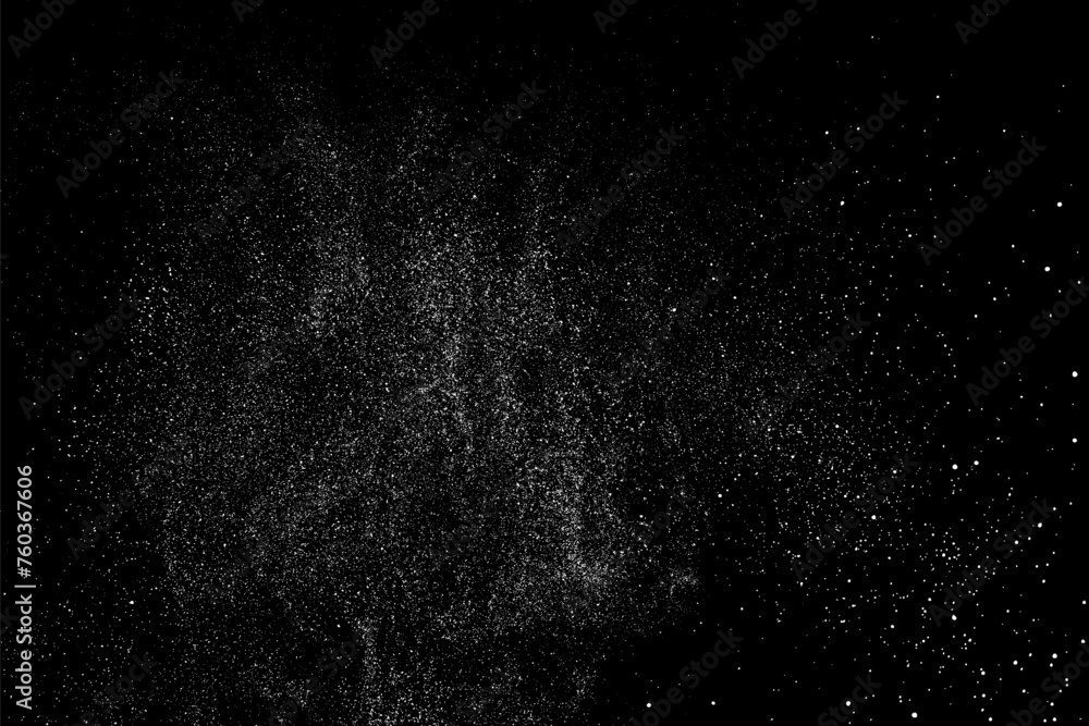 White grainy texture. Abstract dust overlay. Grain noise. White explosion on black background. Splash light realistic effect. Vector illustration, eps 10.	
 - obrazy, fototapety, plakaty 