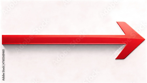 Red Arrow Pointing Right on Transparent Background