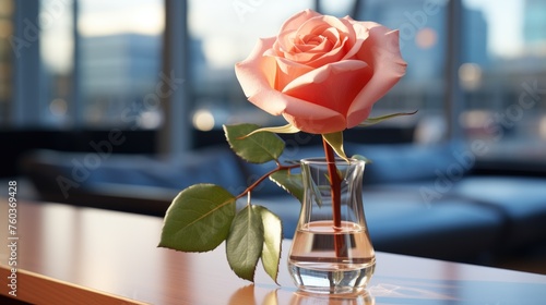 Fototapeta Naklejka Na Ścianę i Meble -  red rose in a vase