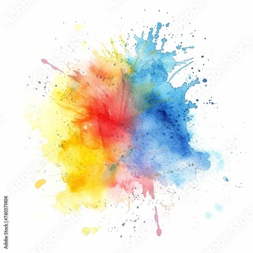 Abstract color eruption against a white void, encapsulating the essence of spontaneous art.