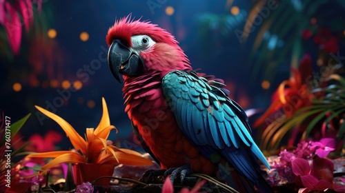 red and yellow macaw © faiz