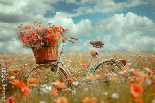 bicycle in the field