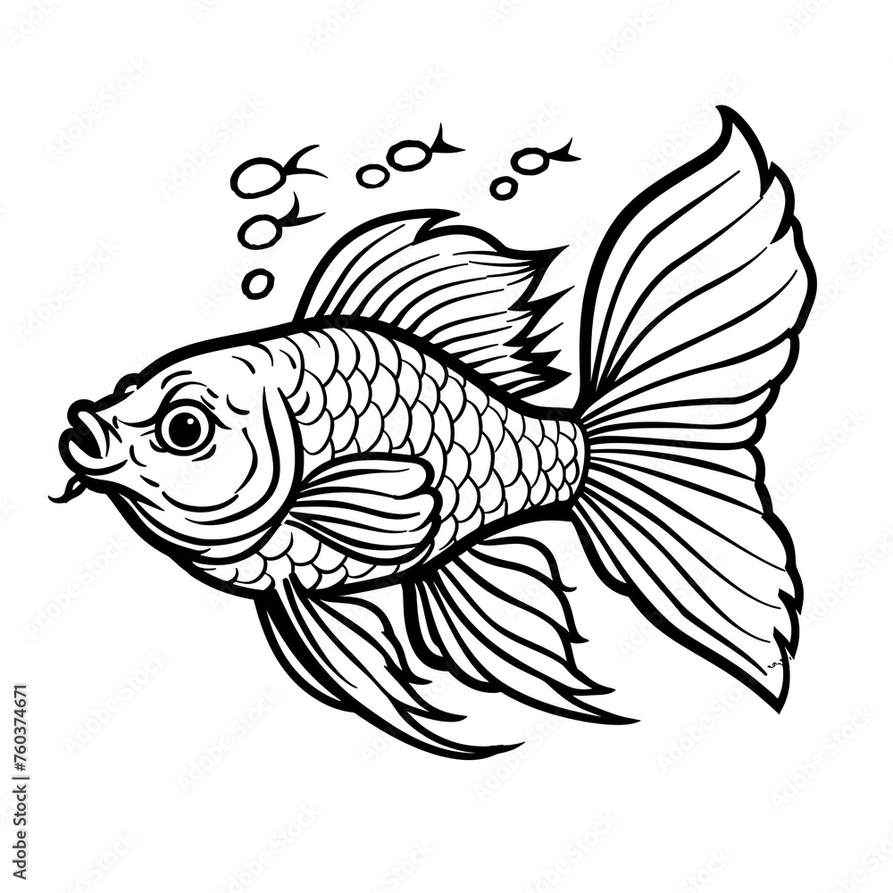 Obraz premium Fresh Free Printable Fish Coloring Pages