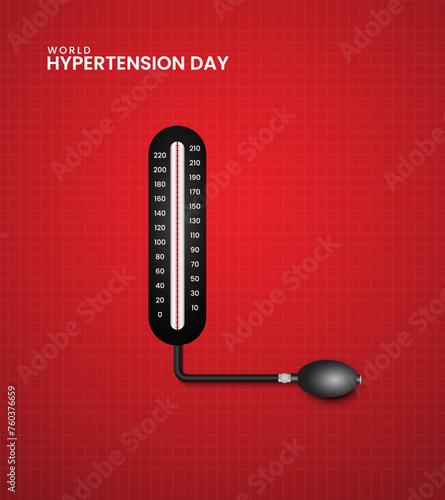 World Hypertension day, Hypertension design for social media banner, poster, 3D Illustration