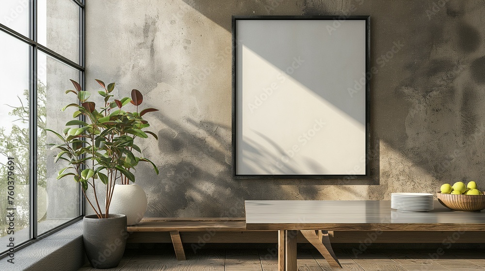 Frame mockup for illustrators. Cozy and modern style. Interior Frame mockup for illustrators. Cozy and modern style. Interior