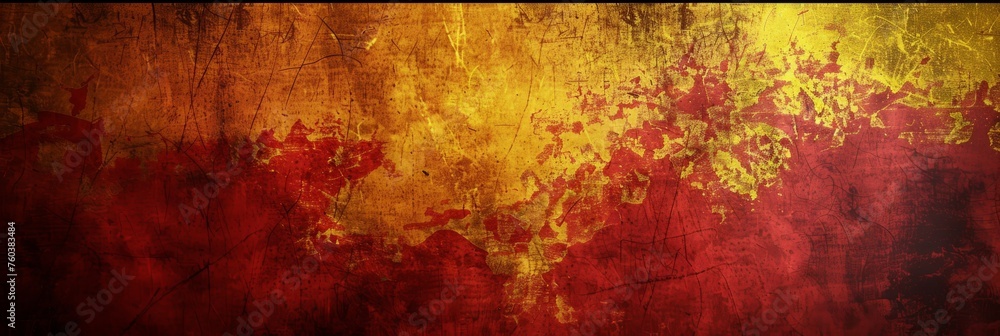 Grunge Background Texture in the Colors Red and Yellow created with Generative AI Technology