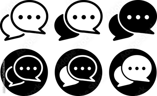 会話　フキダシ　アイコンセット