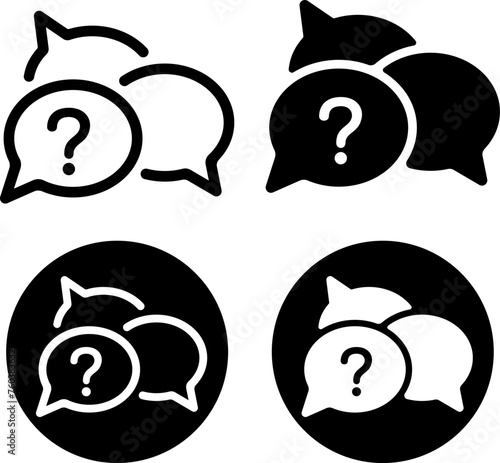 疑問　会話　アイコンセット