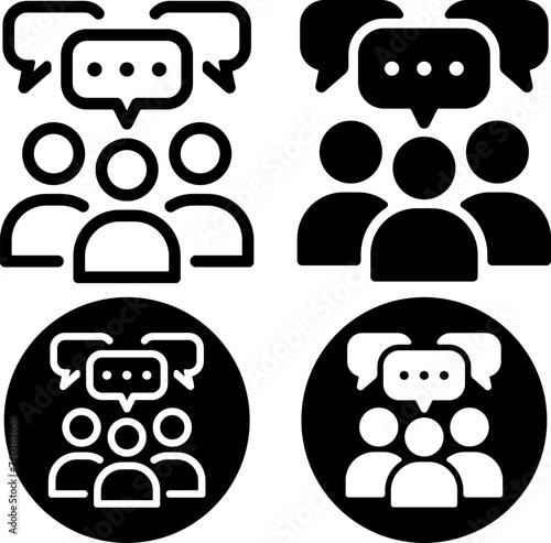 集団　会話　アイコンセット