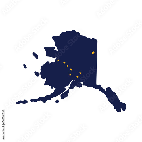 Alaska State Flag Map Vector Png Transparent Background Editable