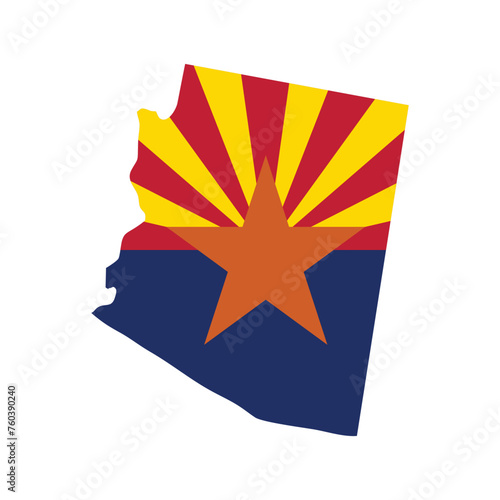 Arizona State Flag Map Vector Png Transparent Background Editable