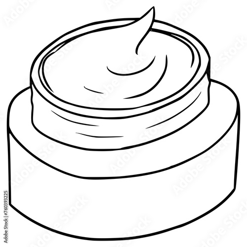 scrub cream illustration hand drawn outline isolated vector