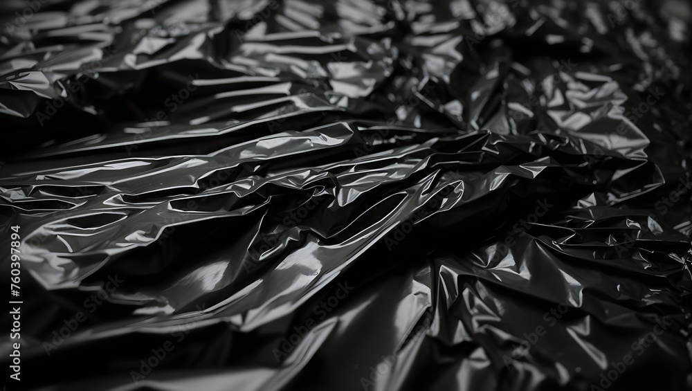 Black plastic bag texture and background Black plastic bag texture and background