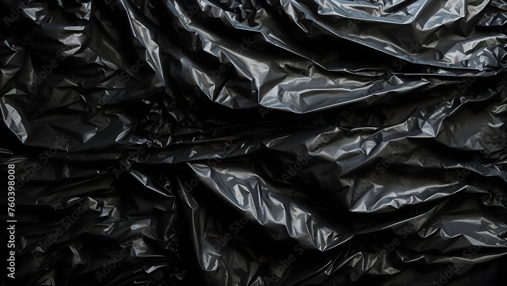 Obraz premium Black plastic bag texture and background