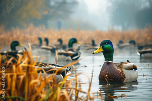 Wildlife duck animals hunting hunt panorama