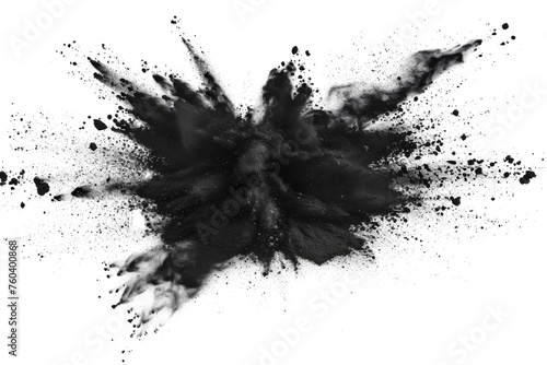 Abstract black in splash, paint, brush strokes, stain grunge isolated on background, Japanese style.