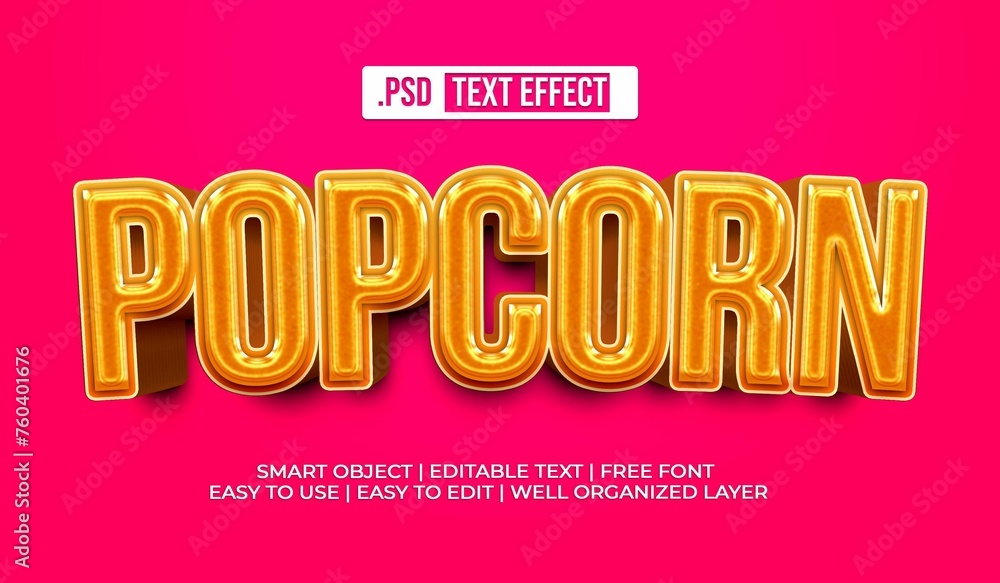 Popcorn Text Style Effect