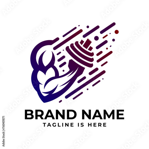 Gym logo: Embodies fitness, strength, and vitality, reflecting a dynamic and energetic brand identity.