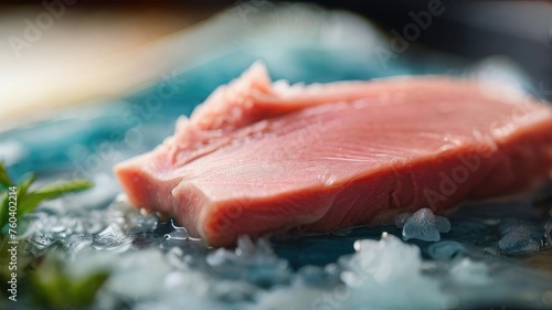 raw salmon steak