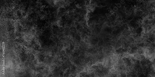 Dark black grunge cosmic galaxy texture gray natural effect pattern on black background. Old wall texture cement dark black gray background. Concrete floor or old grunge background with black.